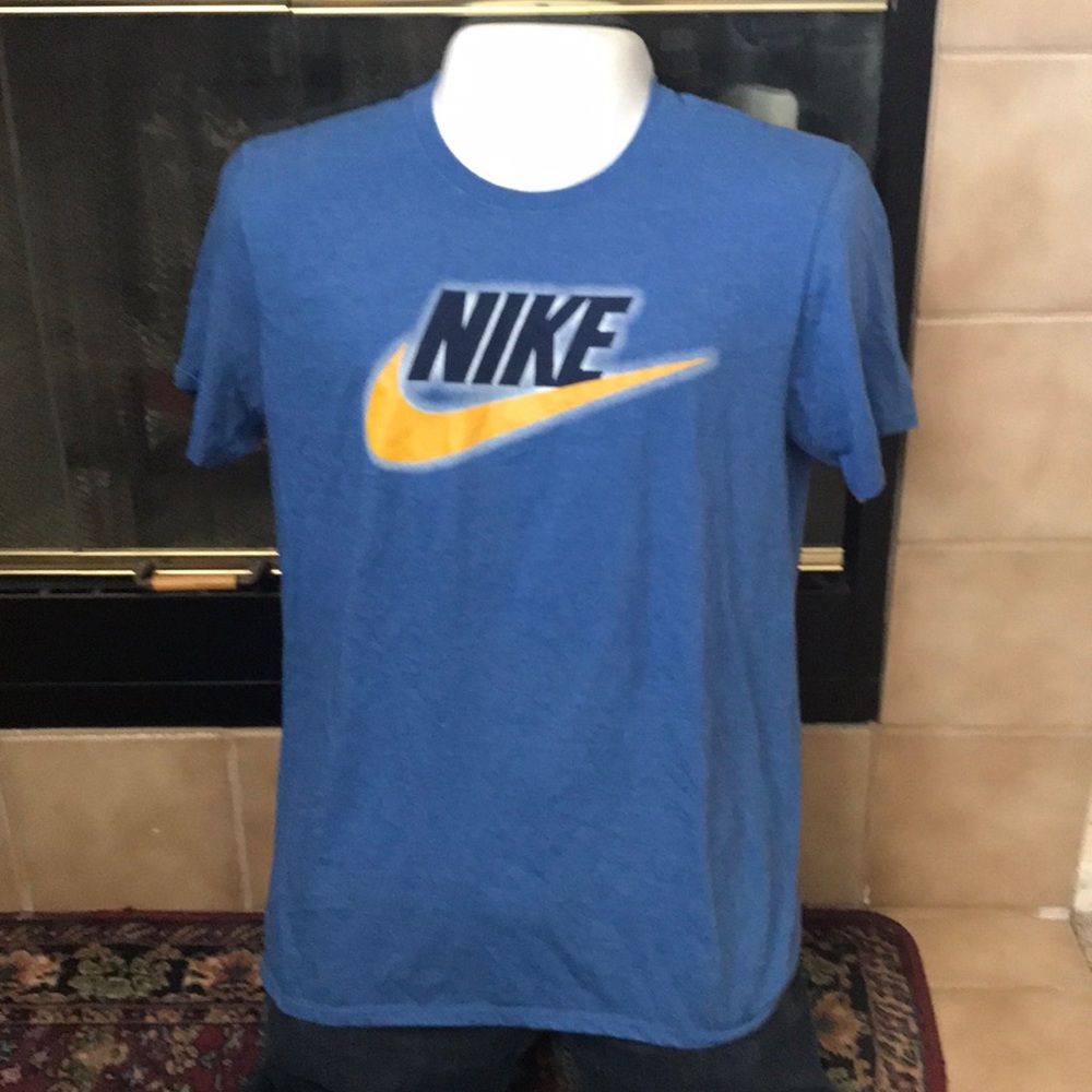 The Nike Tee Athletic Cut Blue Graphic T-Shirt